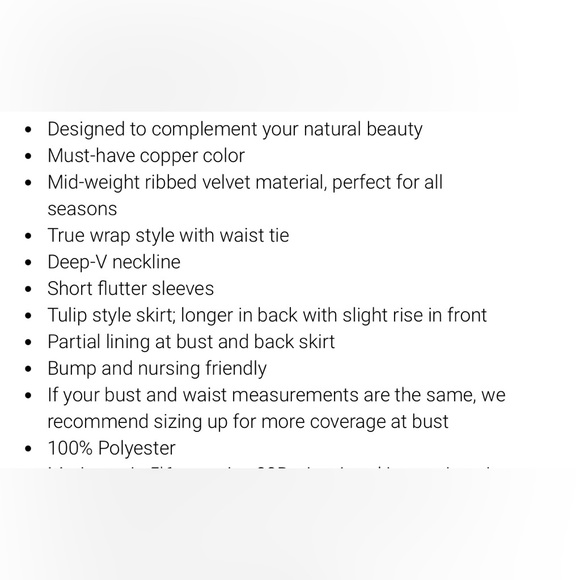 SIMPLEE ribbed velvet wrap dress- Copper - Picture 4 of 6